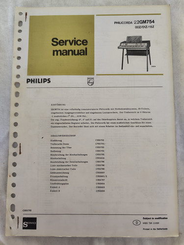 Philips service philicorda - philips,