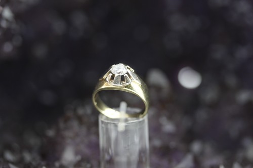 Vintage solitär ring 14k - vintage,