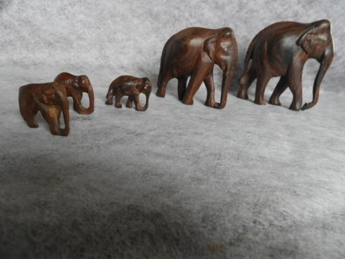 Elefanten familie figur holz - 5,