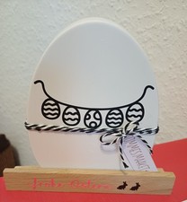 Frohe Oster Ei weiß Holz