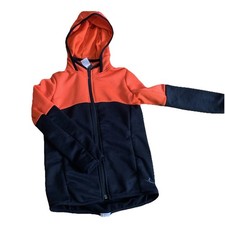 Kapuzenjacke von Decathlon, Gr 116-122, Schwarz Orange, Funktionsjacke, Sport