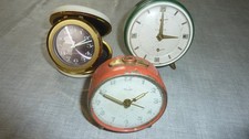 3x alte Wecker / Reise-Wecker mechanisch