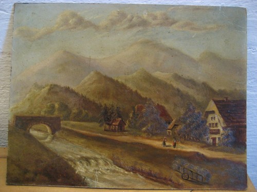 ölbild 1870 berge - Ölbild, um