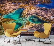 3D See Steine Q2530 Tapete Wandgemälde Fototapete Selbstklebend Kay