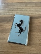 Emblem Ferrari ca 60x35mm emmalliert grau