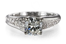 Ring 1 Brillant 0,59 ct I/SI 1