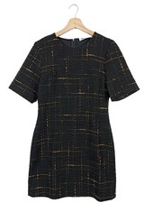 ZARA Strickkleid Damen Kleid Gr. DE 36 schwarz-blassgelb Party-Look