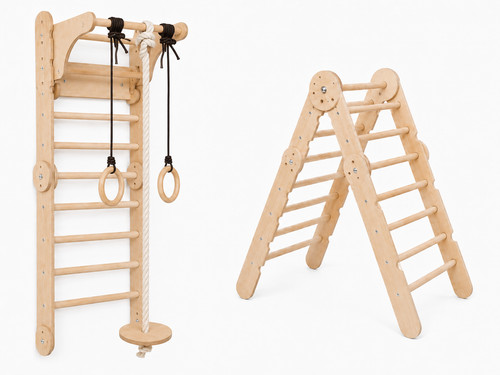 6in1 kletterdreieck holz - 6in1,