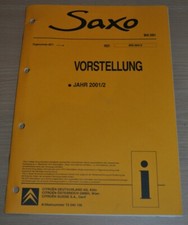 Werkstatthandbuch CITROEN Saxo Vorstellung, Jahr 2001/2 05/01
