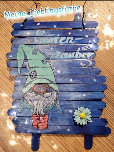 Deko schild blumen garten - schild, blau