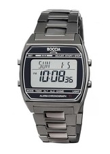 Boccia Titanium 3738-07 Digital Herrenuhr Titan Anthrazit ionenbeschichtet Ø40mm