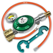 Gasregler Gas Druckminderer 50 mbar Druckregler Camping Manometer Schlauch 150cm