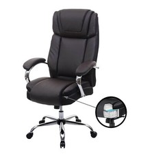 B-Ware XXL Bürostuhl MCW-H94, Drehstuhl, 220kg belastbar Kunstleder, braun