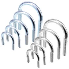 Rundstahlbügel Rohrbügel U-Bügel DIN / Art 3570 Rohrschellen Edelstahl verzinkt