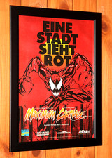 1993 Spider-Man and Venom: Maximum Carnage Vintage Promo Poster Werbeseite gerahmt