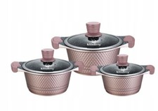 6-teiliges rotes Topfset