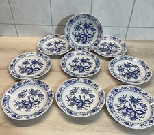 9 x Kahla Porzellan GDR DDR Zwiebelmuster Ø 19 cm Kuchenteller Frühstücksteller