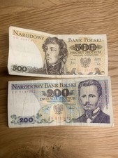 4 polnische Banknoten PRL –