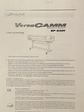 #22/4 Roland Versa camm SP 540 V  manual Bedienungsanleitung