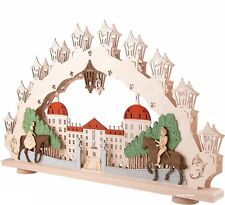 NATUR ELEKTR. Schwibbogen „Moritzburg“ - 66×41 cm LED Erzgebirge Handarbeit