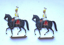 2 Zinnreiter, Flachfiguren