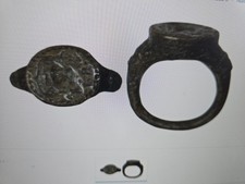 Wunderschöner Siegel Ring, Bronze,  Original,  