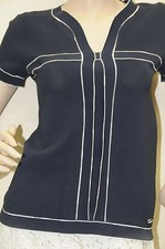 Neu CHANEL Marineblau Weiß