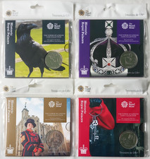 Royal Mint 2019 Stempelglanz Tower of London 4 x 5 £ Münzsammlung.