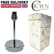 NEU Chrom Decken Rose Anhänger mit Rohr und Lampenhalter Beschlag Beleuchtung