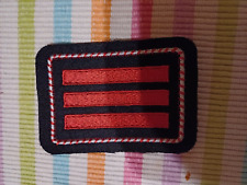 altes Dienstgradabzeichen Feuerwehr NRW Hauptbrandmeister 3 rot Balken rot/silbe