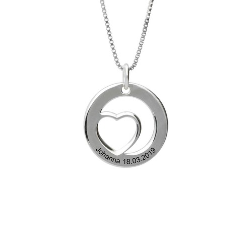 925 silber kette - kette, herz