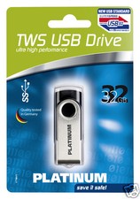 Platinum TWS 32 GB USB-Stick USB 3.0 mit LED Statusanzeige als Schlüsselanhänger