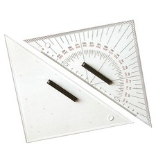 Anlegedreieck + Kursdreieck (27cm) zur Navigation # NEU Navigationsbesteck Boot