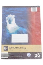Rex Schulheft DIN A4 kariert mit Rand Recyclingpapier Eisbär Mehrfarbig