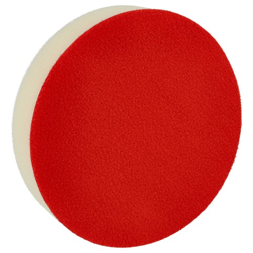 Polierschwamm 13cm weiß rot - 13cm, weiß,