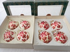 8 alte Glas Weihnachtskugeln