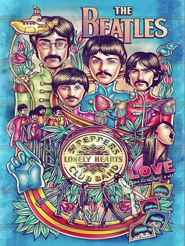 The beatles retro - retro, blechschild