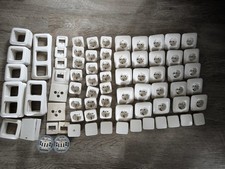 Konvolut Busch Jäger Steckdosenabdeckung Wippe Wippen  Rahmen Cremeweiß