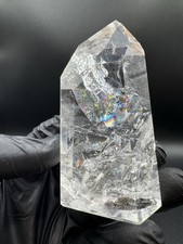 Top Bergkristall Stufe Spitze Regenbogen 147,25 Gramm Aus Brasilien Rein