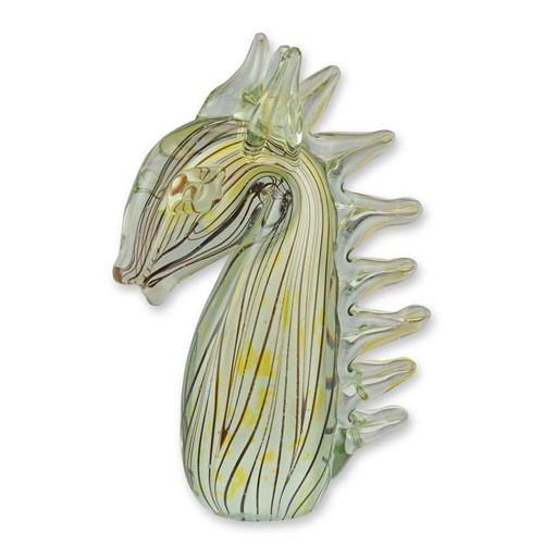 Glasfigur pferdekopf - glasfigur, im