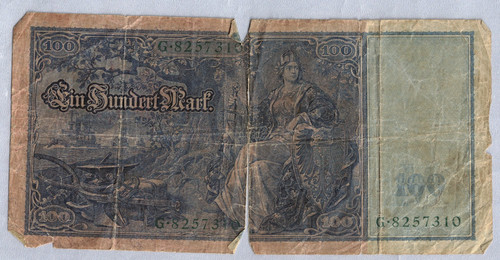 Reichsbanknote 100 mark 1910 - reichsbanknote,