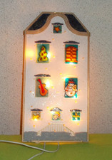 Winter Haus Weihnachtshaus 28 x 14 x 2 cm Beleuchtet Für Bastler Standfuß fehlt