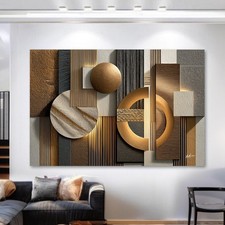 Abstrakter Kunstdruck Gold