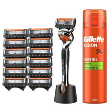 RASIERKLINGEN FÜR GILLETTE FUSION 5 PROGLIDE ERSATZ KLINGEN + GRIFF + SCHAUM SET