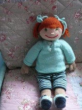 Handgestrickte Puppe Berta  ca