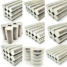 EXTREM STARKE NEODYM MAGNETE STARK RUND GRÖßE WÄHLEN N50 N52 N35 ECHTE MAGNETEN