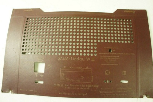 Rückwand für röhrenradio - rückwand,