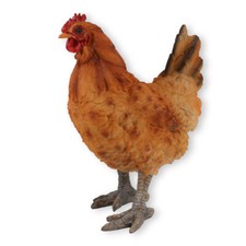 Gartendeko huhn figur - figur, braun