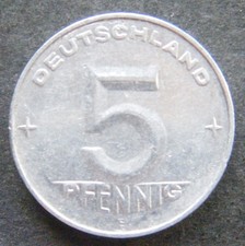 DDR, 5 Pfennig 1953 E, ( 2 )