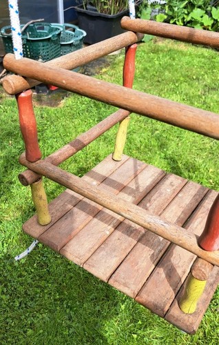 Baby schaukel holz - schaukel, gelb